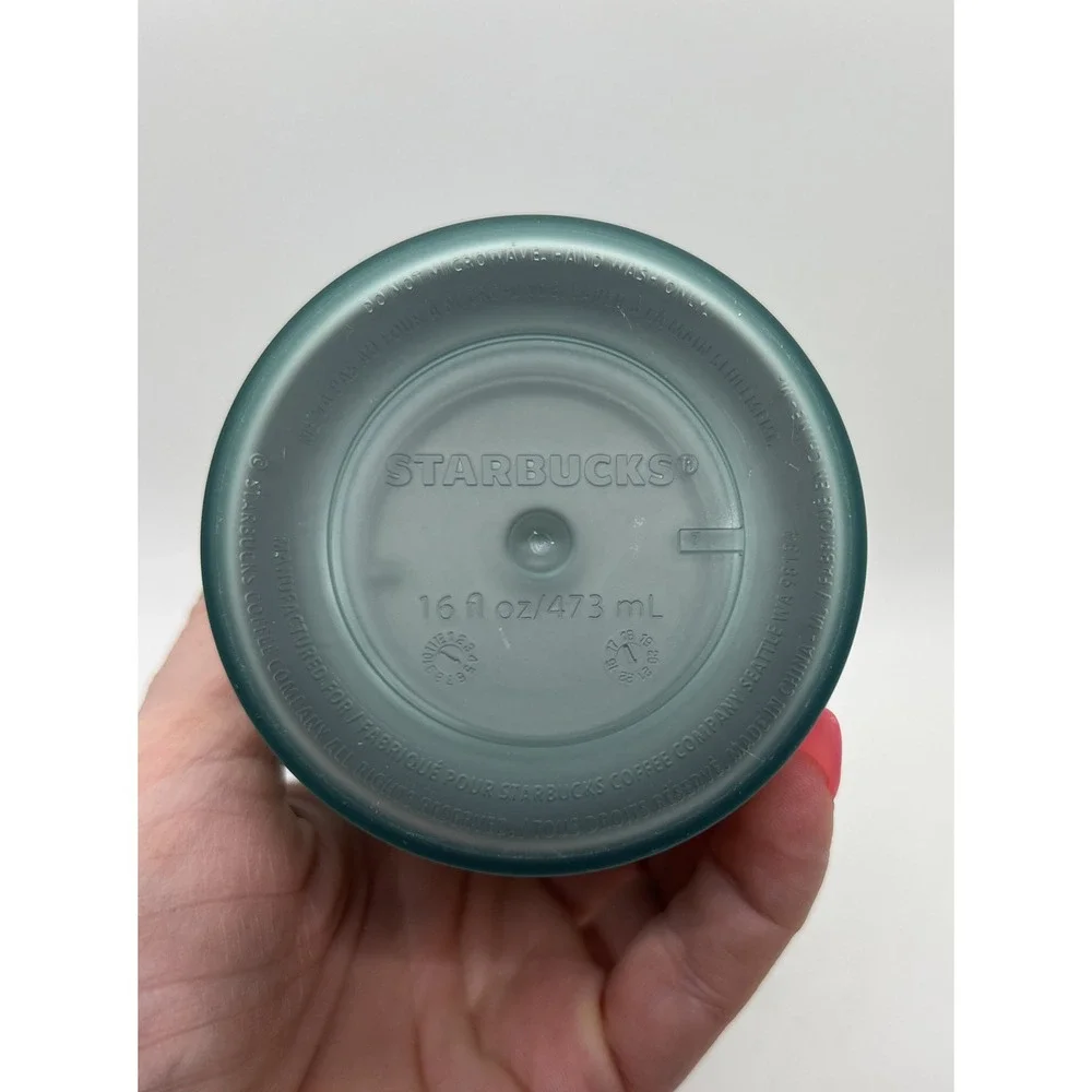 Starbucks 2021 Christmas Holiday 16 Oz Cold‎ Cup Tumbler Sip Lid Ribbon Ice